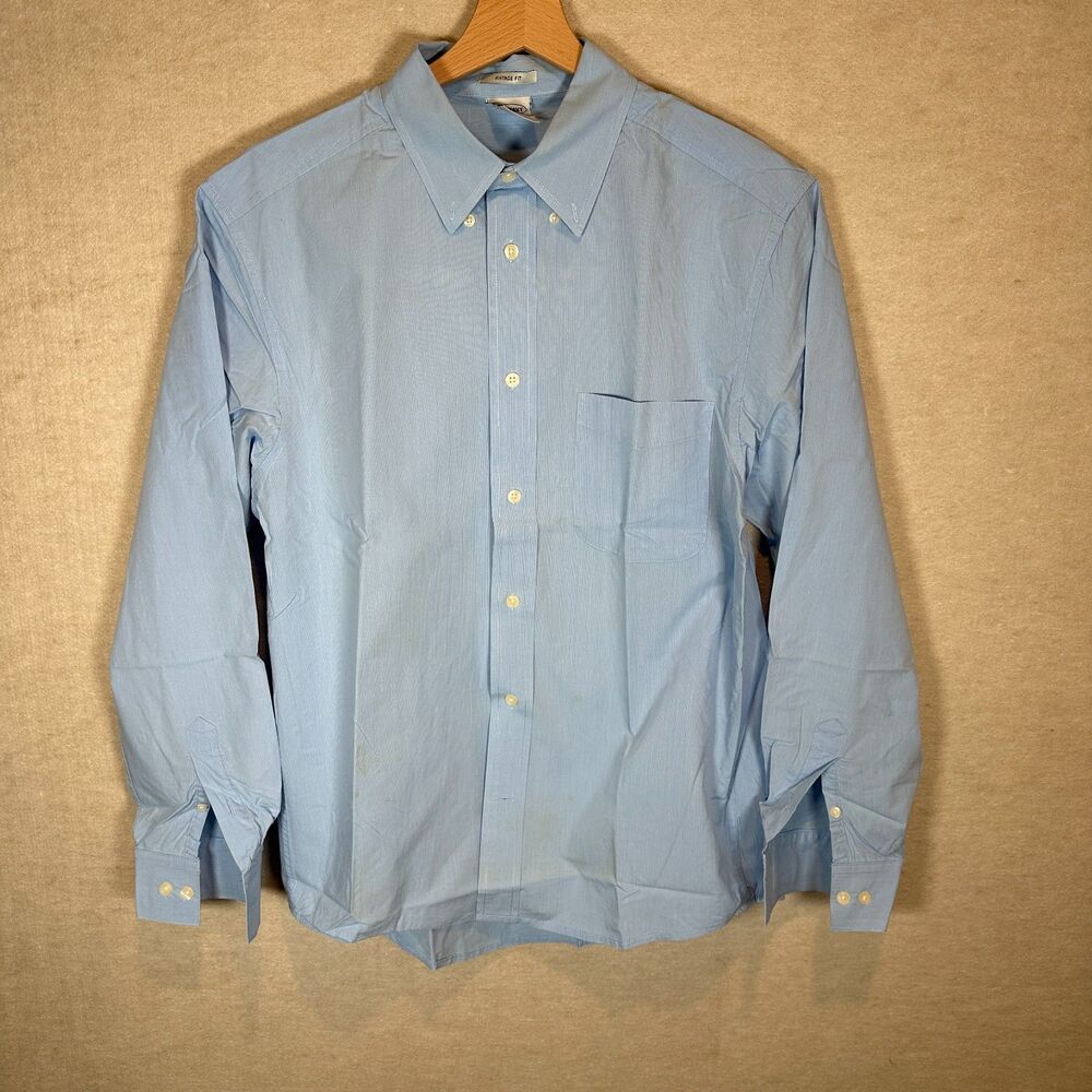 Old Navy Blue Chambray Button Down Shirt Men's M Y2K 2005 Workwear
